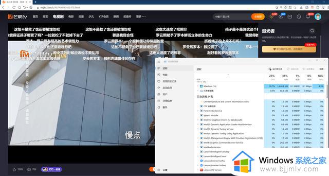 实测！爱优腾芒，四大平台win11资源占用对比(浏览器，客户端)