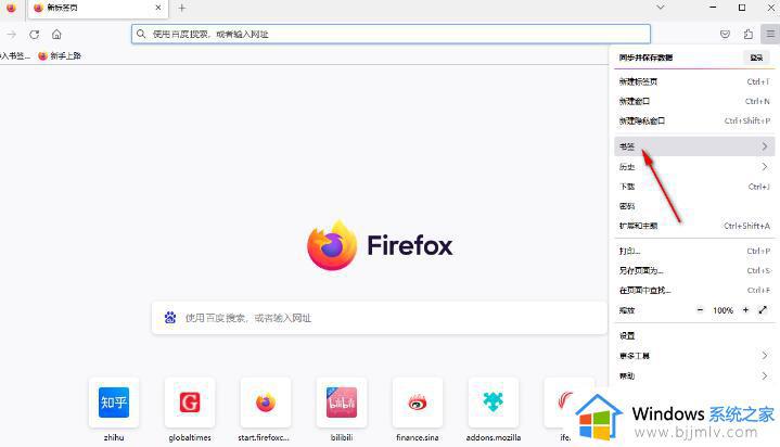 火狐浏览器如何查看已保存的书签记录 火狐浏览器保存的书签在哪找到