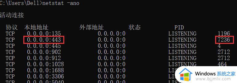 win10电脑443端口被占用怎么办 win10电脑显示443端口被占用如何修复