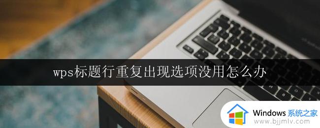 wps标题行重复出现选项没用怎么办 wps标题行重复出现选项没有效果怎么办