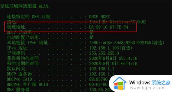 电脑mac地址查询方法_电脑mac地址怎么查