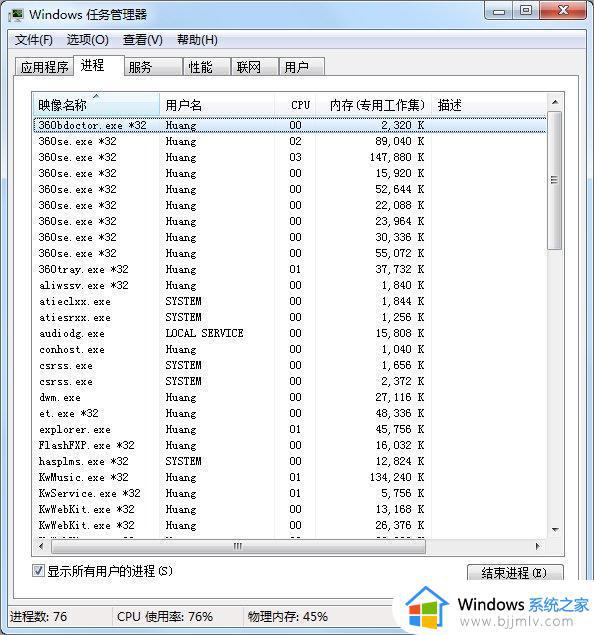 win7系统任务管理器怎么打开_win7电脑如何进入任务管理器