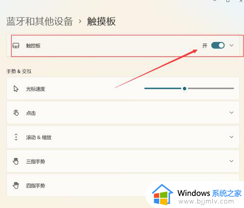 win11开启触摸板设置步骤_win11如何打开触摸板