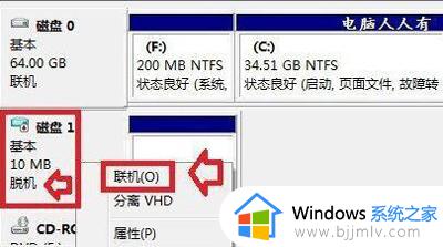 win7磁盘显示脱机状态怎么办_win7磁盘处于脱机状态如何恢复