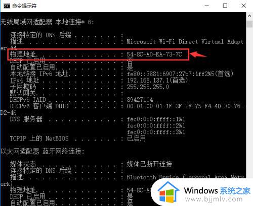 win10物理地址如何查询_win10物理地址查询方法