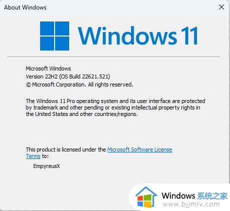 有人买到预装 Win11 22H2 的新电脑，版本号为 Build 22621.52