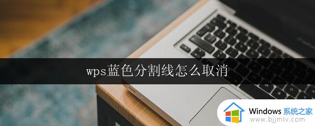 wps蓝色分割线怎么取消 怎样取消wps中的蓝色分割线