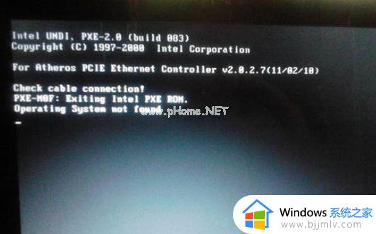 联想电脑开机出现PXE-MOF:Exiting Intel PXE ROM的解决步骤