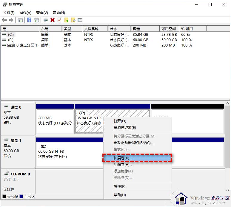 win10c盘如何扩容_windows10扩大c盘分区的方法