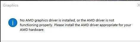 win10 no amd graphics driver is installed开机错误如何解决